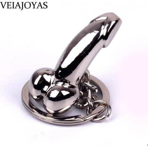 Hot Sale Male Genitalia Key Chains for Lovers Metal Sexy Dick Penis Cock Keyring 7 colors Individual Keychains Women Men Gifts