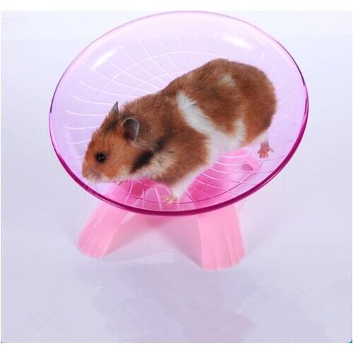 Pet Hamster Flying Saucer Exercise Wheel Hamster Mouse Running Disc Toy Cage Accessories