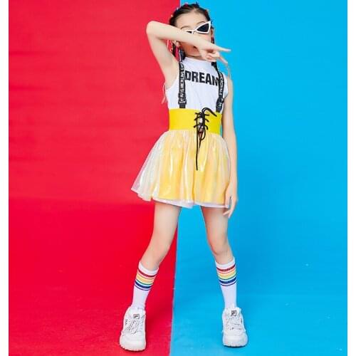 Baby girl catwalk fashion fashion model catwalk children jazz dance costume girl cheerleader costume dance cool kid clothes