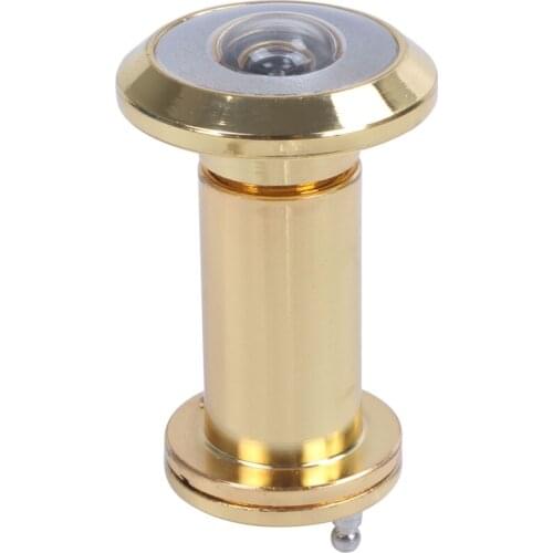 Peep Hole Door Viewer New 200 Degree Retractable 36-58mm Door Peephole Cover Security Spyhole Gold