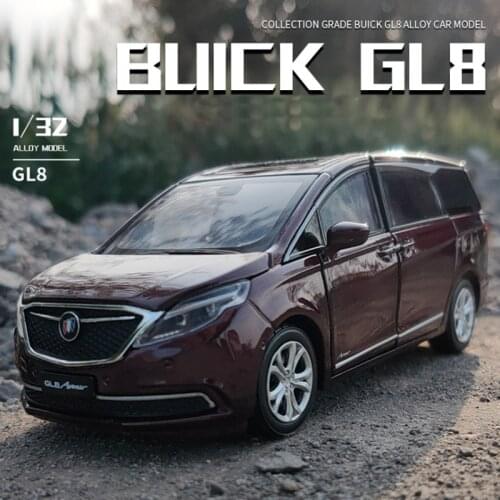 High Simulation 1:32 Buick GL8 MPV Alloy Car Model Diecasts Metal Toy Vehicles Sound light Car Toys For Kids Gift Collection