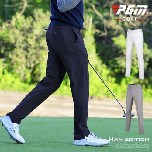 PGM 2020 New Autumn Golf Pants Men High-elastic Outdoor Sports Trouser Mens Elastic Waist Breathable Comfortable Golf Pants