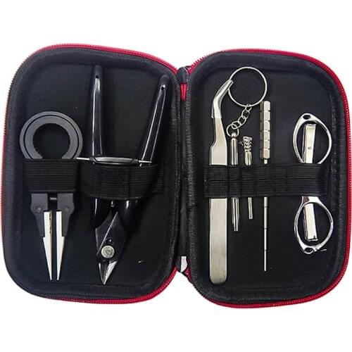 Bag Ceramic Tweezers Pliers Wire Coil Jig Cotton For DIY Electronic Cigarette Mini Accessories Tool Kit