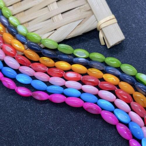 Natural Freshwater Shell Dyed Beads Suitable for DIY Charm Necklace Bracelet Earrings Jewelry Crafts Accessories Colored Beads