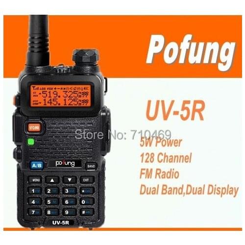 DHL freeshipping+Pofung UV-5R UV5R Dual-Band walk talk 136-174/400-520 MHz FM Ham Two-way Radio Transceiver walkie talkie UV 5R