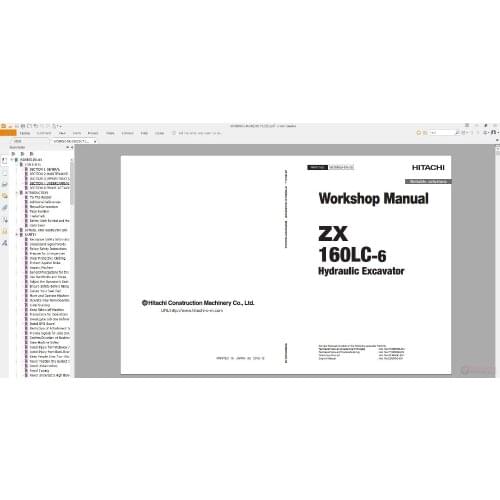 Hitachi Full ExcavatorShop Manual Set 2019