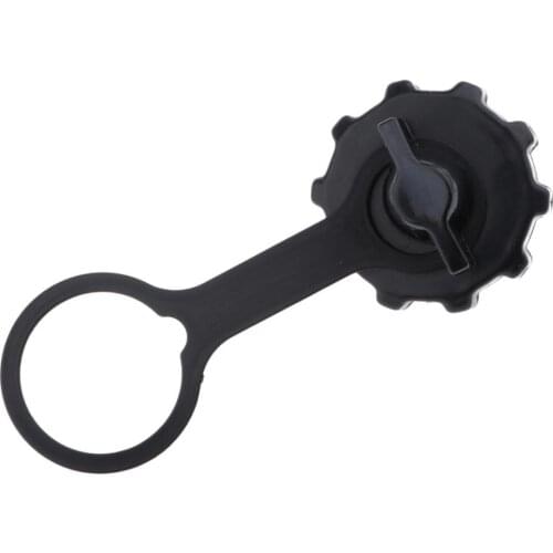 Portable Plastic Marine Boat Fuel Tank Vented Gas Cap Fit for 4HP 5HP 6HP Outboard Engines - Black