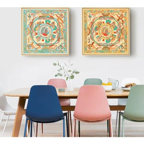 Simple and modern Nordic abstract watercolor pink American country art poster living room decoration picture core