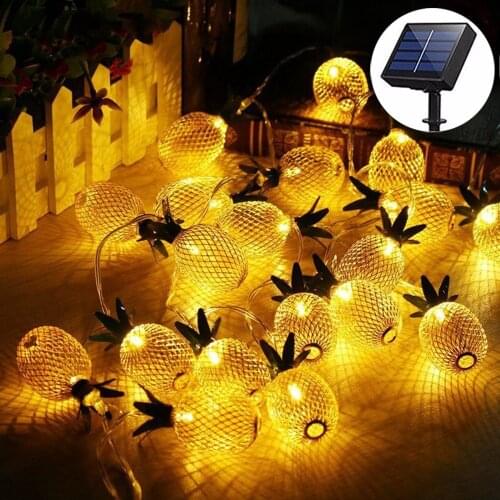 10/20 LED Pineapple Shaped String Lights Battery Operated Fairy Lights for Home Indoor Outdoor Decoration Wedding Party Birthday