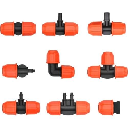 5pcs 8/11 9/12mm Garden Hose Connectors Drip Irrigation System Pipe Connector Gardening Flower Watering Lock Nut Joints Fittings