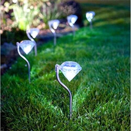 48PCS /lot lawn Lights Solar Diamond Shaped Led Flood Diamond Lamp Power LED Light Solar For Outdoor lighting
