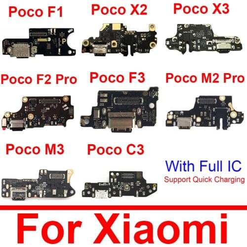 USB Charging Jack Scoket Connector Board For Xiaomi Mi Play Pocophone F1 X2 USB Charger Port Dock Flex Ribbon Board Replacement