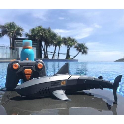Waterproof RC Shark 2.4G Electric Simulation Fish 30M Remote Control Distance Summer Water Swimming Toddlers Toys