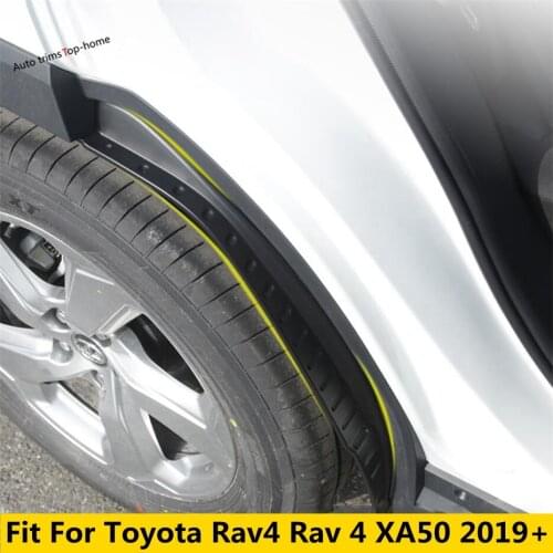 Yimaautotrims Rear Wheel Eyebrow Mudguard Fender Guard Mud Cover For TOYOTA RAV4 RAV 4 XA50 2019 - 2020 Plastic Protection Kit