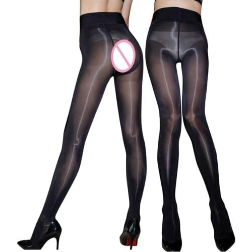 Women 8D Super Elastic Magical Stockings Glitter Tights Anti Hook Sexy Oil Add-crotch Shiny Pantyhose, Shining Gloss Hose,M-XXL