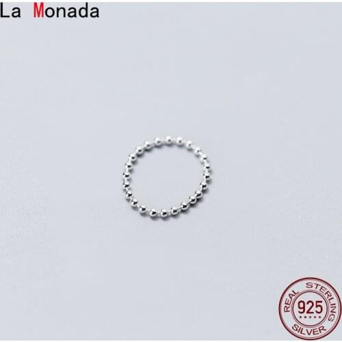 La Monada Silver Ring Korean 925 Women Round Ball Finger Rings For Women 925 Silver Jewelry Minimalist 925 Silver Ring Female