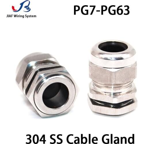 1PCS Waterproof Stainless Steel Cable Gland PG7 304SS Connector IP68 Wire Lock Connector PG9/13.5/16/19/21/25/36/29/48/63