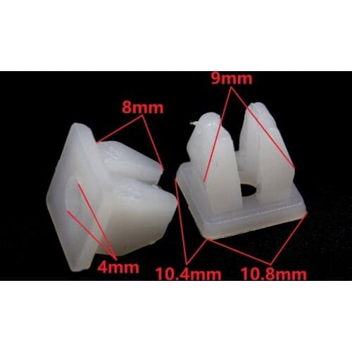 100Pcs Square Head nut grommet clips plastic white retainer fixed car trim accessories mounting snaps