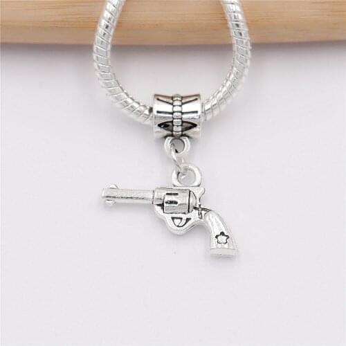 Classic beads 25pcs/lot Revolver charm fit bracelet pendants for diy jewelry making