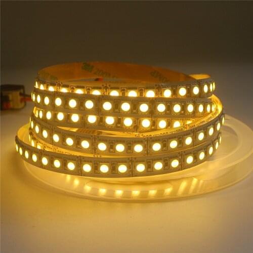 12V 5054 LED Strip 5m 60leds/M 120LEDs/M Waterproof Warm white 600 Led stripe Flexible LED Ribbon Tape More Bright 5050 5630