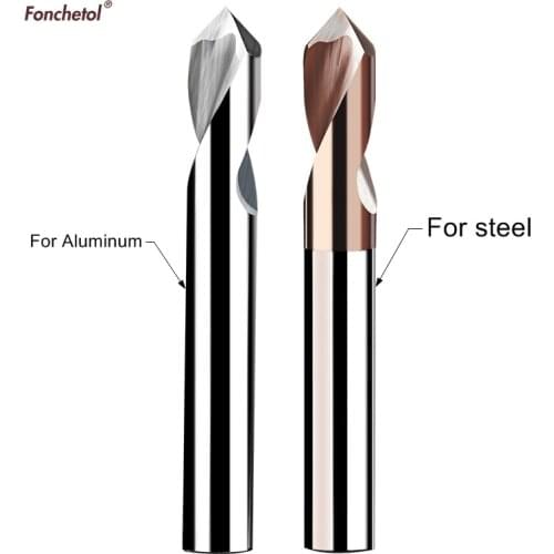 1PCS-free shipping cnc solid carbide Tungsten steel fixed point drill,60 90 120 degree Chamfering milling cutter,aluminum steel