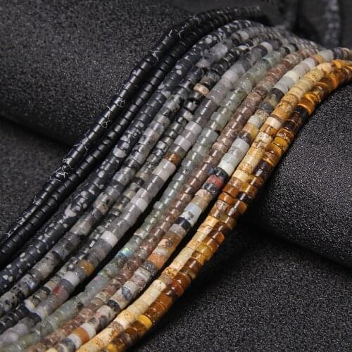 2x4mm High Quality Natural Labradorite Spacer Stone Beads Round Polished Tiger Eye Agat Loose Beads Fit Jewelry Making Supplies