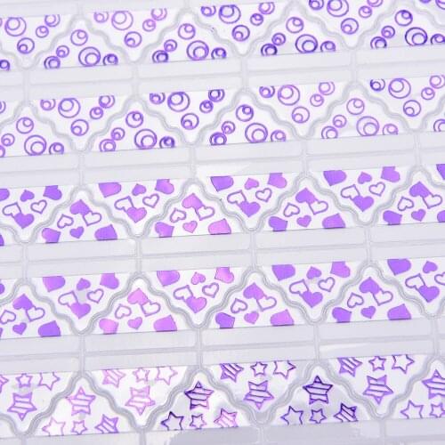 2pcs Star Heart Album Decor Sticker Retro Pvc Transparent Scrapbooking Photo Corner Sticker Stationery