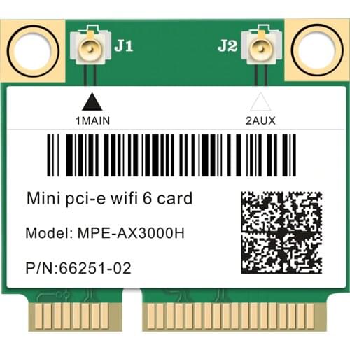 2974Mbps Wifi 6 Dual Band Wireless Half Mini PCI-E Network Wlan Wifi Card Bluetooth 5.0 802.11ax/ac 2.4Ghz/5Ghz Adapter MU-MIMO
