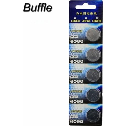 5pcs/pack LIR2016 3.6V 15mAh Rechargeable Li-ion Lithium Button Cell Batteries Replace CR2016 Primary Battery