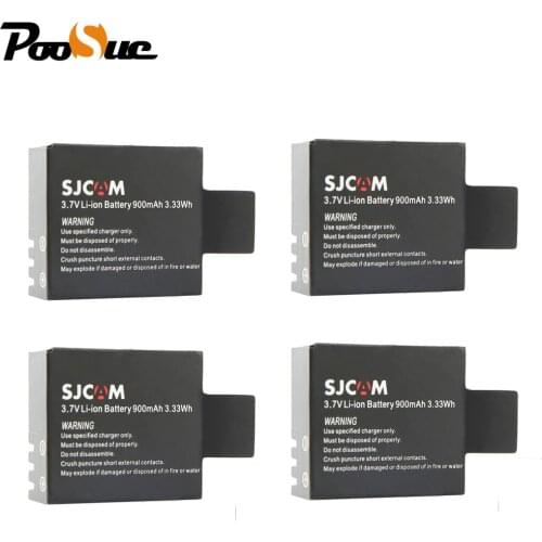 4PCS For SJCAM Battery for SJCAM SJ4000 air WIFI SJ 4000 battery SJ5000 SJ6000 SJ7000 SJ8000 SJ9000 M10 EKEN 4K H8 H9 Camera