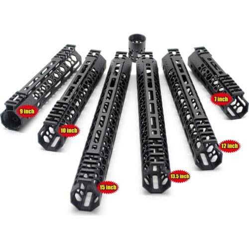 Aplus New Design M-lok Handguard Rail 7'' 9'' 10'' 12'' 13.5'' 15'' inch Picatinny Mount System Fit .223/5.56_Black Anodized