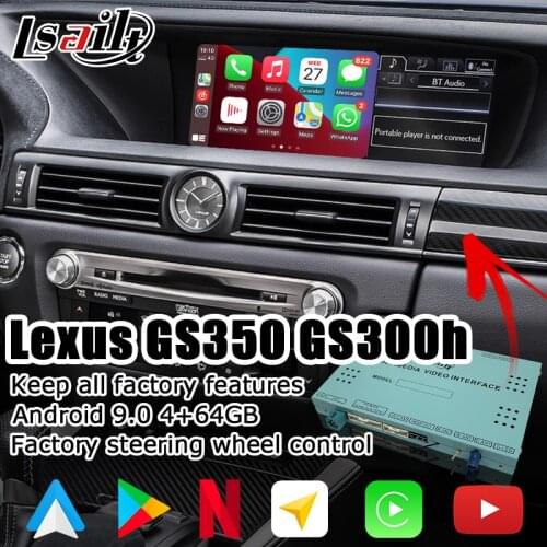 Android / Carplay interface box for Lexus GS 2012-2019 12.3 video interface with mouse control GS200t GS300 GS450h GS350 GS300h