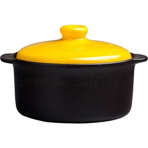 Colorful Ceramic Casserole with High Temperature Resistance Ceramic Pot with Cover