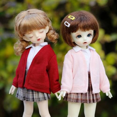 1/6 BJD BABY dress SD YOSD day cardigan shirt uniform skirt sailor uniform shirt pleated skirt doll clothes Doll accessories