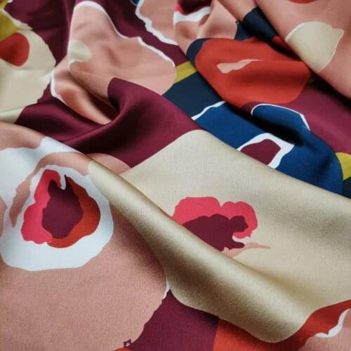 Glossy Chiffon Dress Satin Silky Polyester Scarf Hijab Fabric Tilda Tissue Pajamas Skirt Material