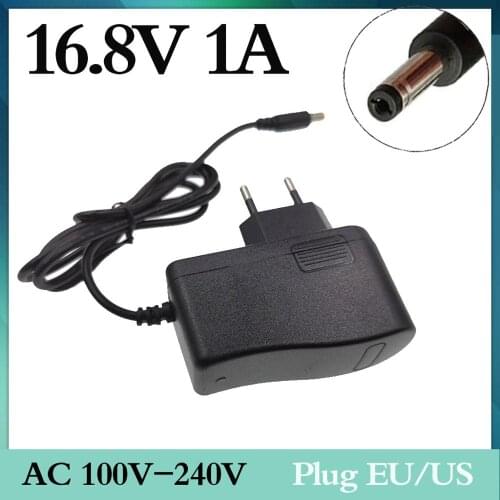 16.8V 1A lithium li-ion battery for screwdriver 14.4V 4 series 18650 lithium battery wall charger DC 5.5mm * 2.1