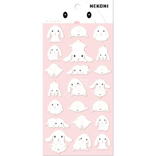 Cute Animal Stickers Long Ear Rabbit Hand Account Album Decoration Stickers