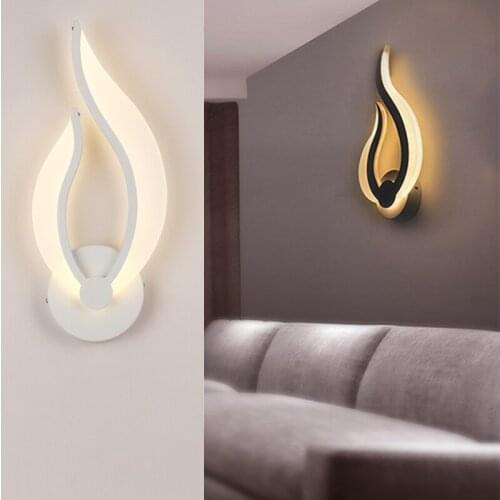 Wall lights bedroom Fire Decor Hanging Black wall sconce Light wall art Up Lighters Fixture Modern Staircase Lighting House Deco
