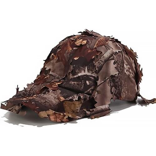 Hunting Camouflage Cap Jungle Training Outdoor Sun Protection Hat With 3D Leaves Bionic Camouflage Baseball Cap Unisex War Games