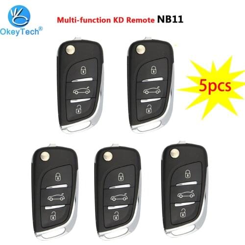 OkeyTech 5Pcs for KD900 KD900+ URG200 NB11/NB11-2 KeyDIY Universal Multi-functional KD-X2 Remote Master Key 3 Button NB-Series
