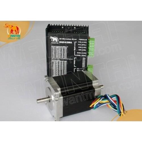 Great CNC! Wantai Nema23 Stepper Motor Dual Shaft 57BYGH420B 185oz+Driver 4.2A 50V 125 Micro Engraver US CA JP FR UK IT Free