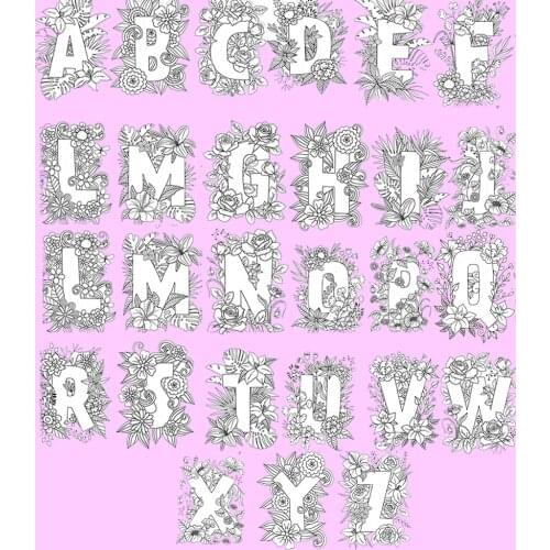 Flower Big-Individual Alphabets Pattern Prints Transparent Clear Silicone Stamp/Seal for DIY scrapbooking/photo album 3x4in