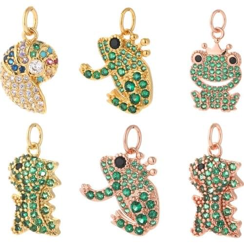 Pendant Charms for Jewelry Making Designer Jewelry Charms for Diy Earrings Necklace Bracelet Charm Copper Prince and Frog gold
