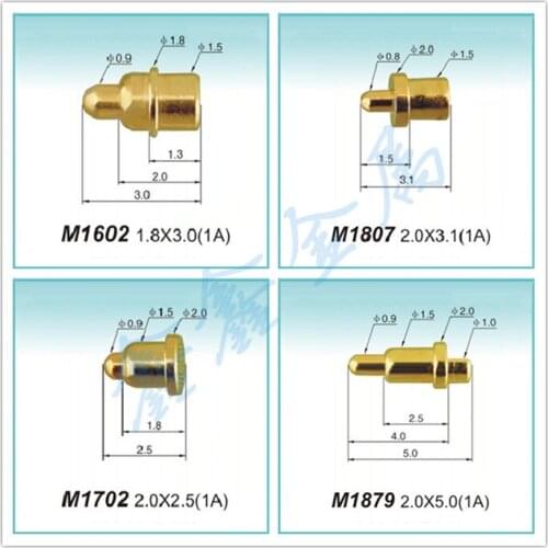 Pogopin High Current Pogo Pin Charging Test Pcb Patch Plug-in with Antenna Thimble 2.0*6.5