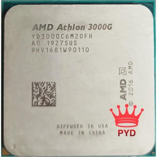 AMD Athlon 3000G X2 3000G 3.5 GHz Dual-Core Quad-Thread CPU Processor YD3000C6M2OFH Socket AM4