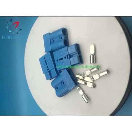 Free shipping 6331G5 Blue color 50A 600V Power Connector / Battery Plug With #6 AWG/8AW/10-12AWG Contacts