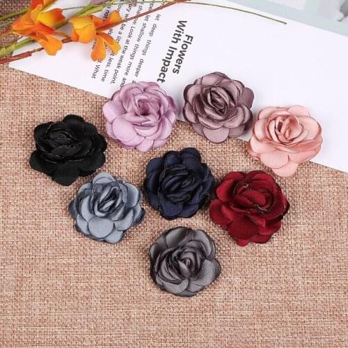 DIY Flowers 8Pcs Applique Lace Trim Patch Fabric Wedding Dress Flowers Hat Hair Veil Clothes Headwear Decoration