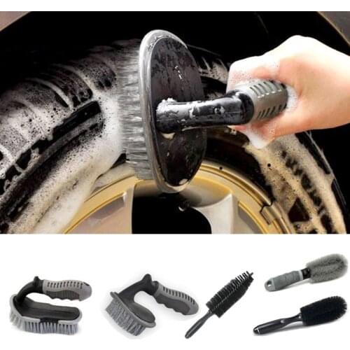 Car Beauty Hub Brush Special Tire Cleaning Brush Interior Floorliner Carpet Upholstery Detailing Brush Soft Fiber Car Wash Tools