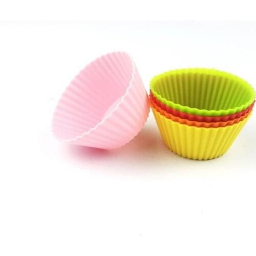 Silicone High Temperature Small Cake Mold DIY Baking Tools Non-stick Muffin Cup Round Jelly Pudding Mold