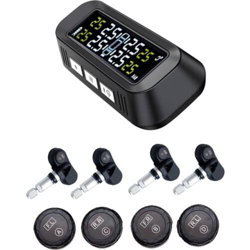 Solor Power TPMS Tire Pressure Temperature Monitoring Sensor System External Internal